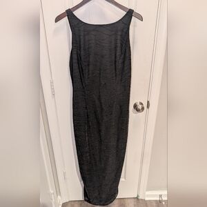 Vintage 90s‎ Molly Malloy Evening Black Crochet Formal Dress Size 14